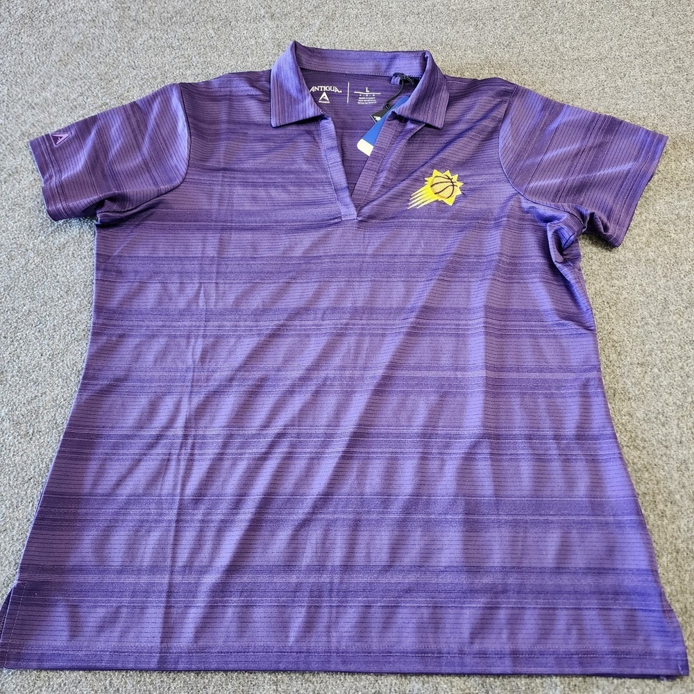 Antigua Phoenix Suns Polo Shirt Womens Large Purple NBA Licensed NWT